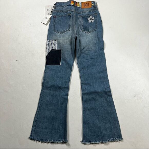 NWT BDG Multicolor Patchwork Flare Jeans - Picture 6 of 7